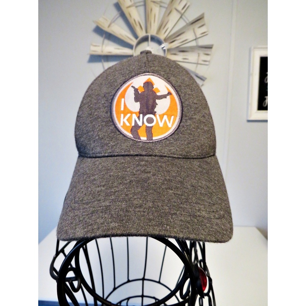 Disney Parks Star Wars "I Know" Han Solo Rebel Alliance Adult 59cm Gray Adj Hat